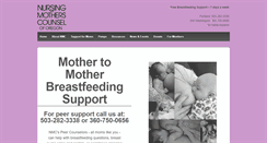Desktop Screenshot of nursingmotherscounsel.org